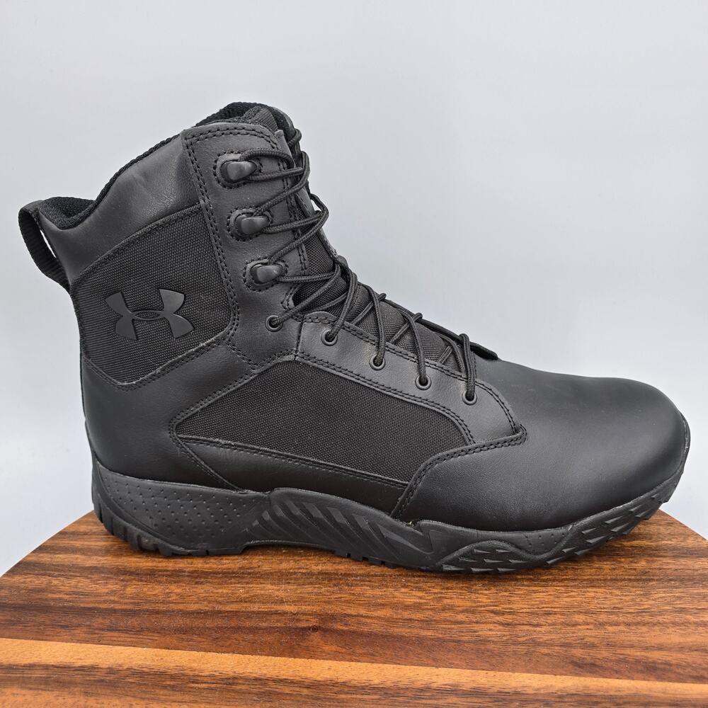 Under Armour Stellar Tactical Boots Mens 13 Black Leather Combat Military Work